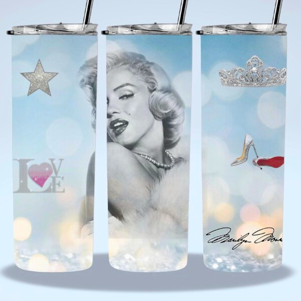 NWT Marylin Monroe sky background glamorous Stainless Steel Tumbler New in box